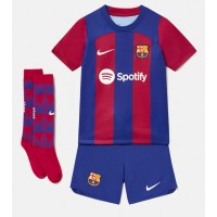 Camiseta Barcelona Dani Olmo #20 Primera Equipación para niños 2024-25 manga corta (+ pantalones cortos)